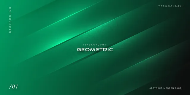 绿色优雅的深色几何背景