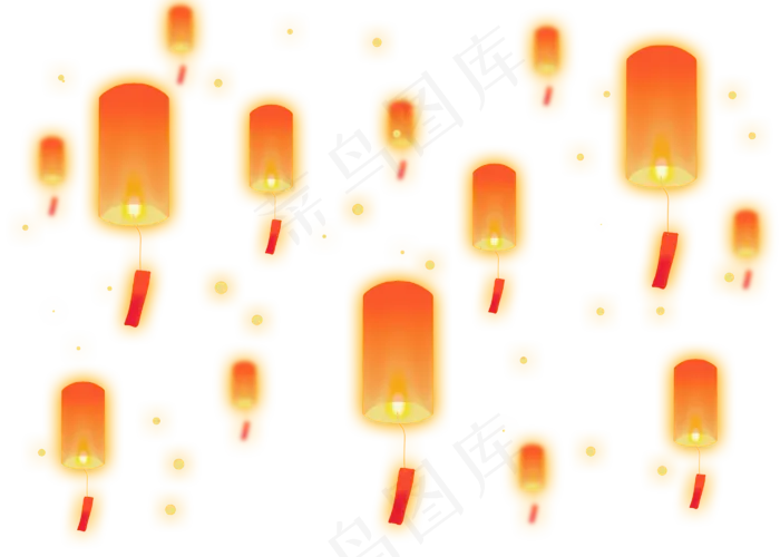 元宵节孔明灯灯笼(2800X2000(DPI:300))psd模版下载