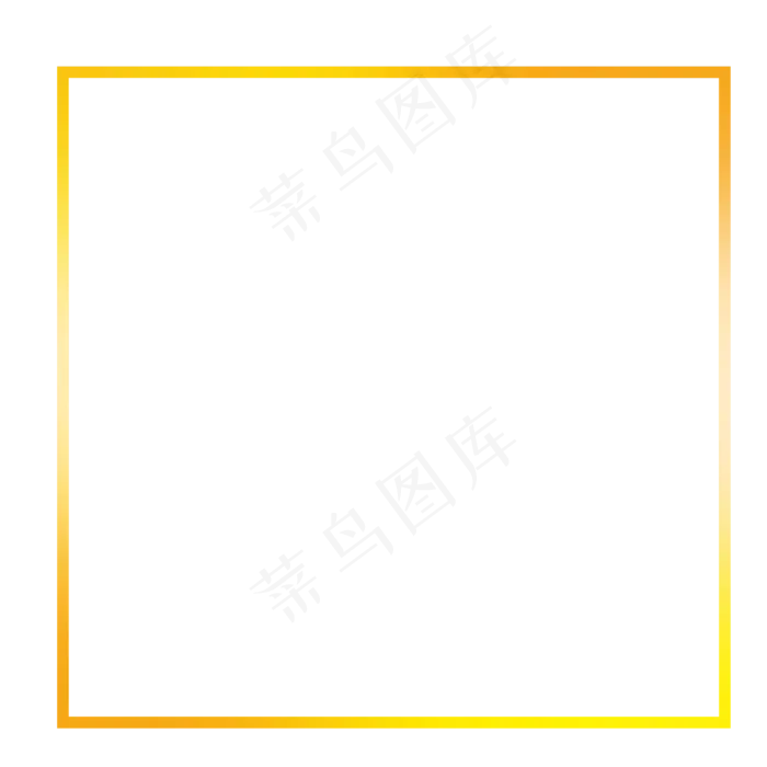 金色简洁边框(2000X2000(DPI:300))psd模版下载
