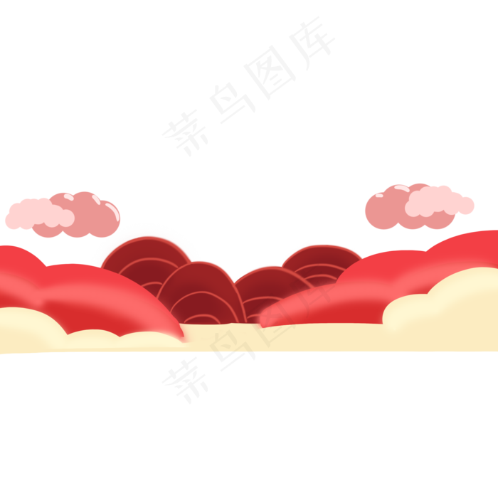 中国风红色元旦装饰