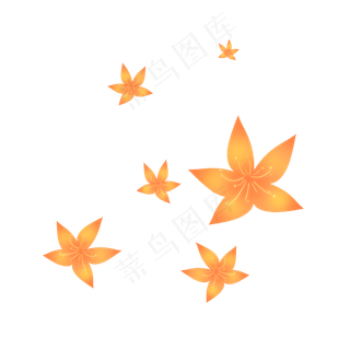 黄色秋天灿烂小花