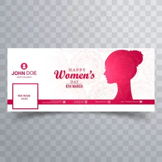 facebook横幅banner美女脸妇女节贺卡