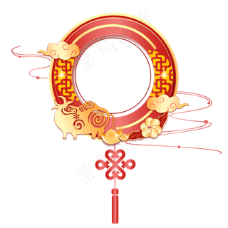 牛年中国结边框