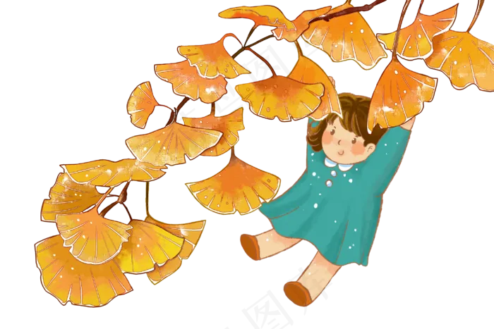 秋天银杏叶(3000X2000(DPI:299))psd模版下载