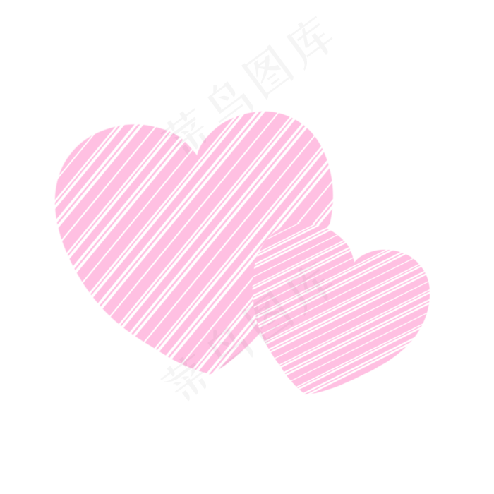 粉色爱心心连心图