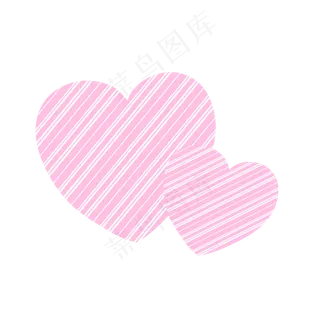 粉色爱心心连心图