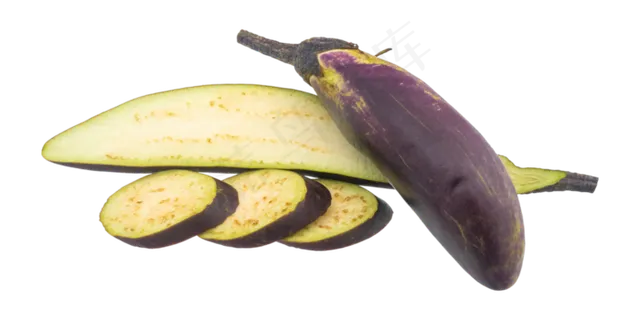 紫色切开茄子
