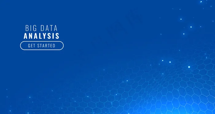 蓝色科技六角背景eps,ai矢量模版下载