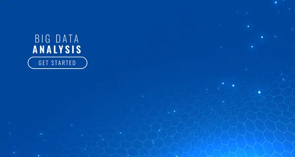 蓝色科技六角背景