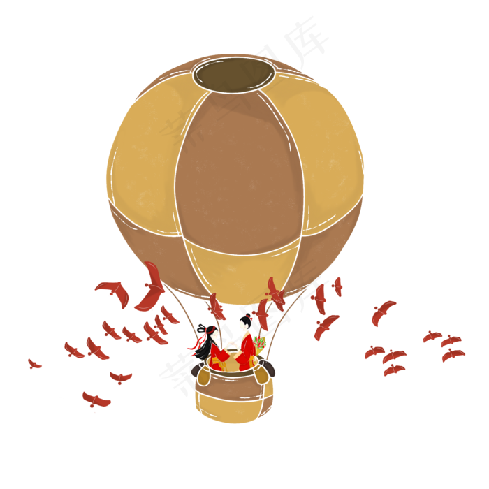 手绘中国七夕情人节