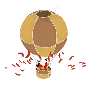 手绘中国七夕情人节