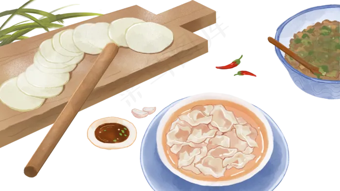 立冬养生饺子美食(2040X1620(DPI:300))