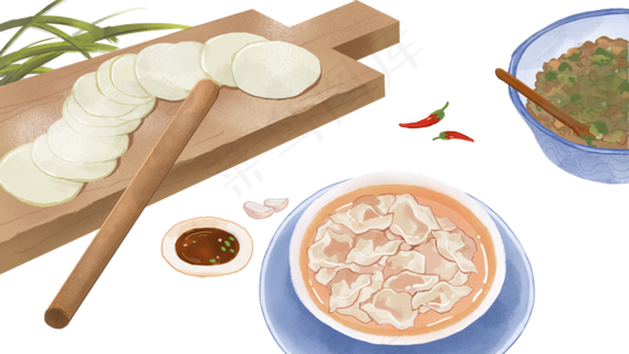 立冬养生饺子美食