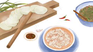 立冬养生饺子美食