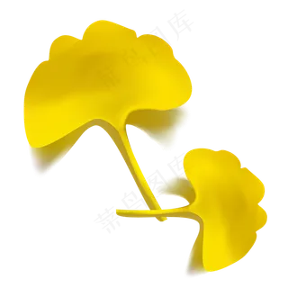 仿真金色银杏叶