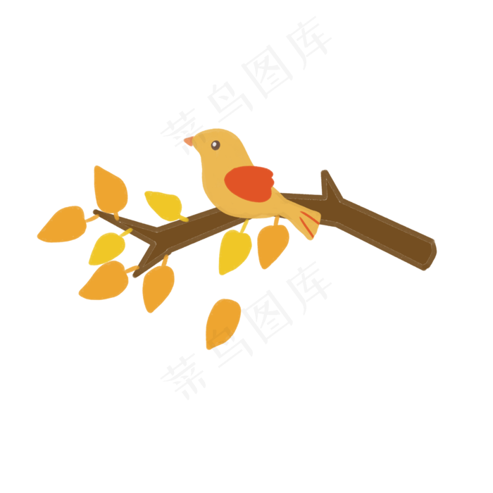 树上的小鸟(3000X2651(DPI:300))psd模版下载