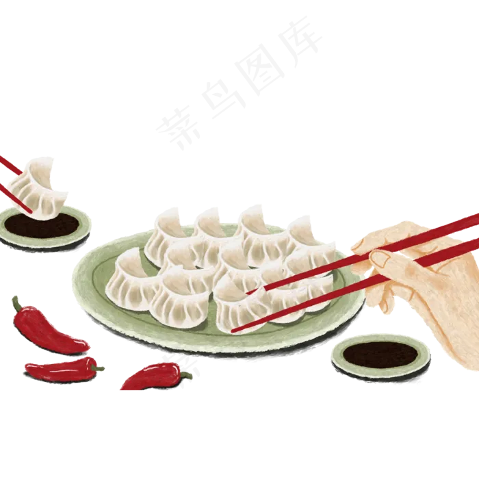 立冬吃饺子(2000X2000(DPI:150))psd模版下载