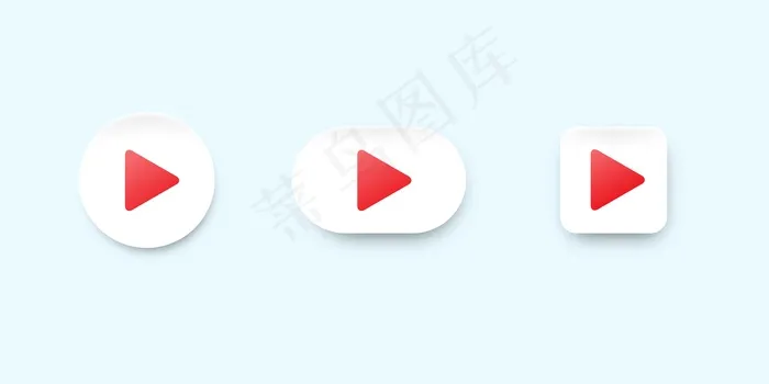 一组用于视频手机app移动应用程序app的设计ui元素。eps,ai矢量模版下载
