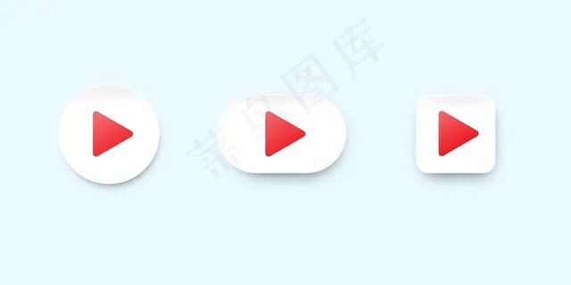 一组用于视频手机app移动应用程序app的设计ui元素。