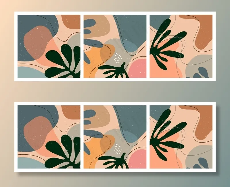 各种形状和有机物体的手绘集合eps,ai矢量模版下载