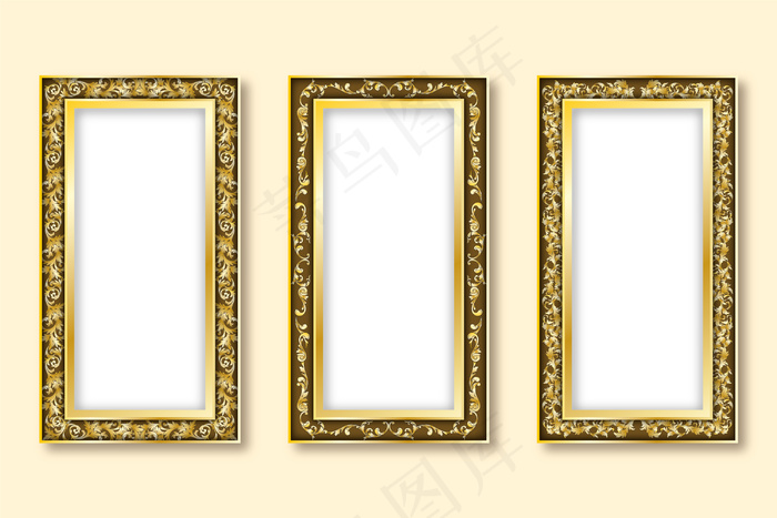 复古风格的写实画框系列