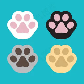 狗爪矢量脚印卡通