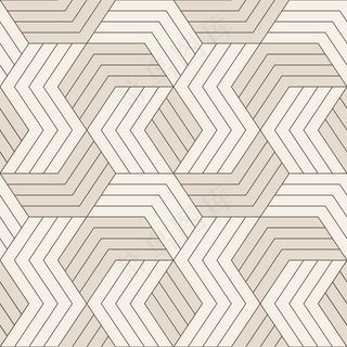 矢量无缝图案。具有对称几何线条的无缝图案。重复的几何瓷砖。