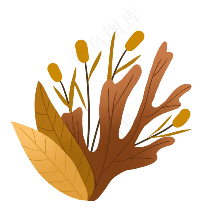 秋天的花草(3000X3000(DPI:300))psd模版下载