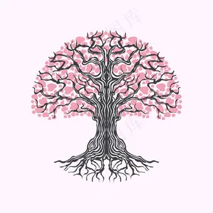 树木生命手绘插图