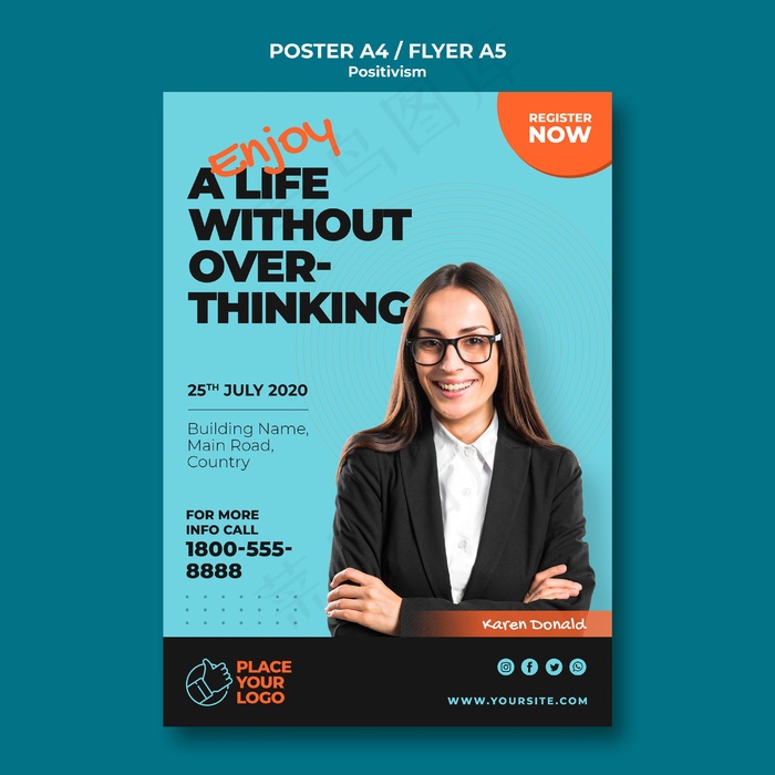 实证主义概念海报模板