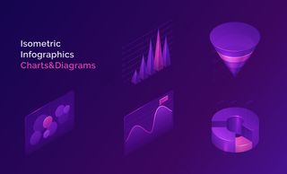 等轴测信息图表和图表集