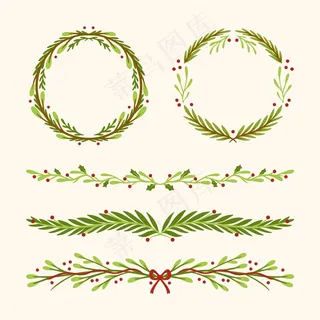 手绘圣诞框架和边框