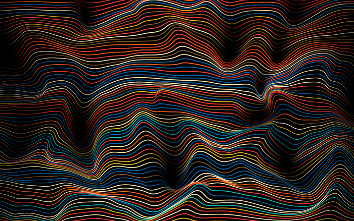 抽象波浪色背景线