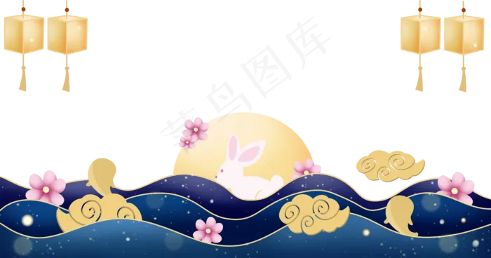 中秋节月亮边框(5191X2728(DPI:300))psd模版下载
