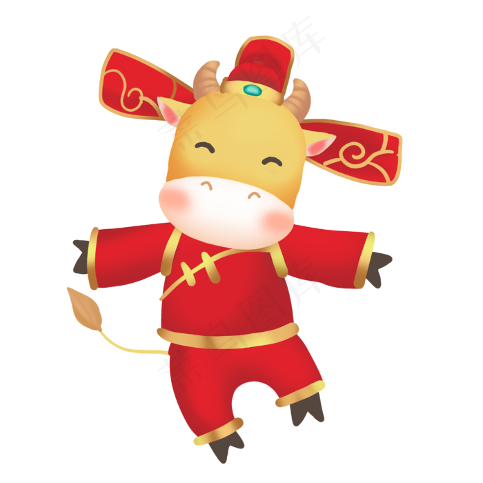 小牛牛年大吉(3000X3000(DPI:300))psd模版下载