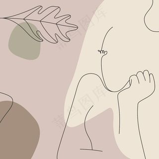 女性线条艺术