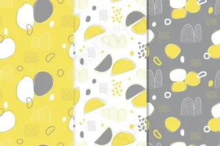 无缝黄灰色图案系列