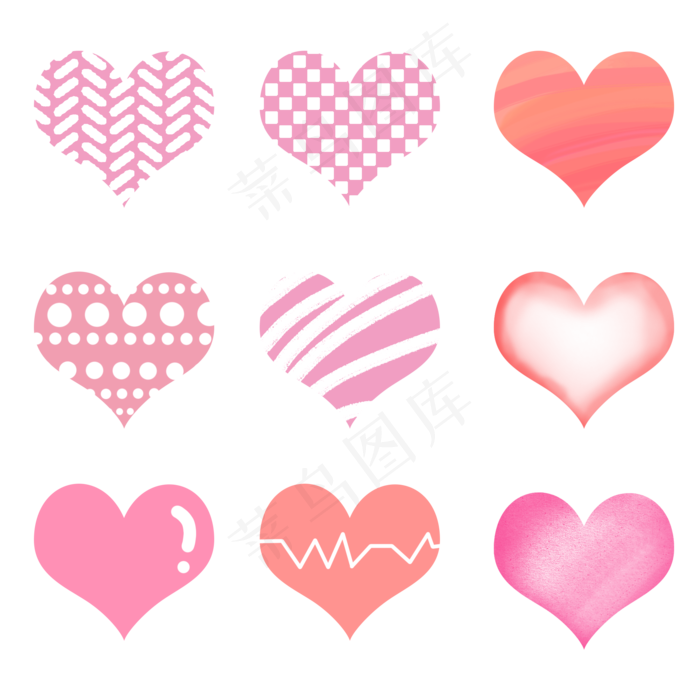 七夕九种造型爱心