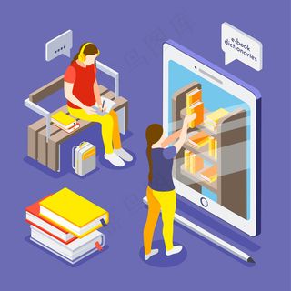 人们使用数字教科书学习