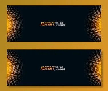 抽象的黑白半色调横幅banner