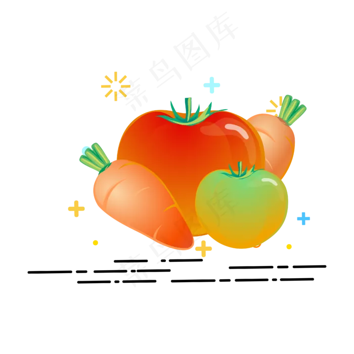 矢量手绘卡通蔬菜ai矢量模版下载