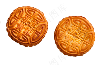 木盘上的中秋月饼