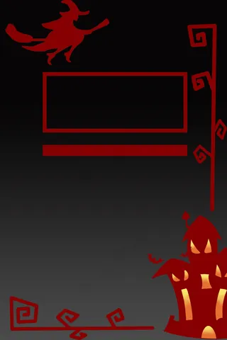 卡通万圣节古堡女巫