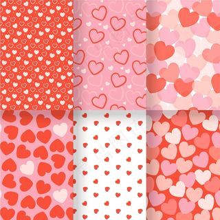 一堆心形图案