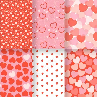 一堆心形图案