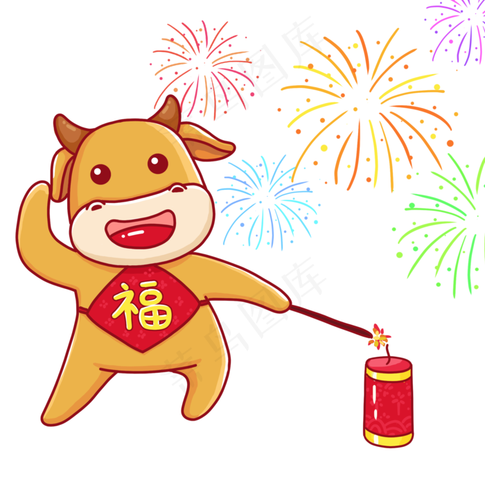 萌牛牛牛年卡通形象