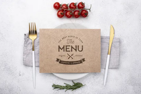 餐厅菜单概念模型样机