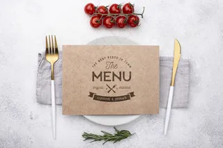 餐厅菜单概念模型样机