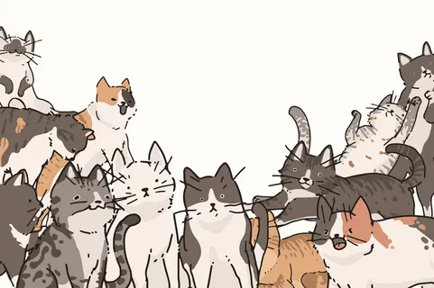 猫涂鸦图案背景 猫涂鸦图案背景