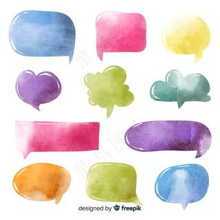 聊天泡泡收集的各种形状